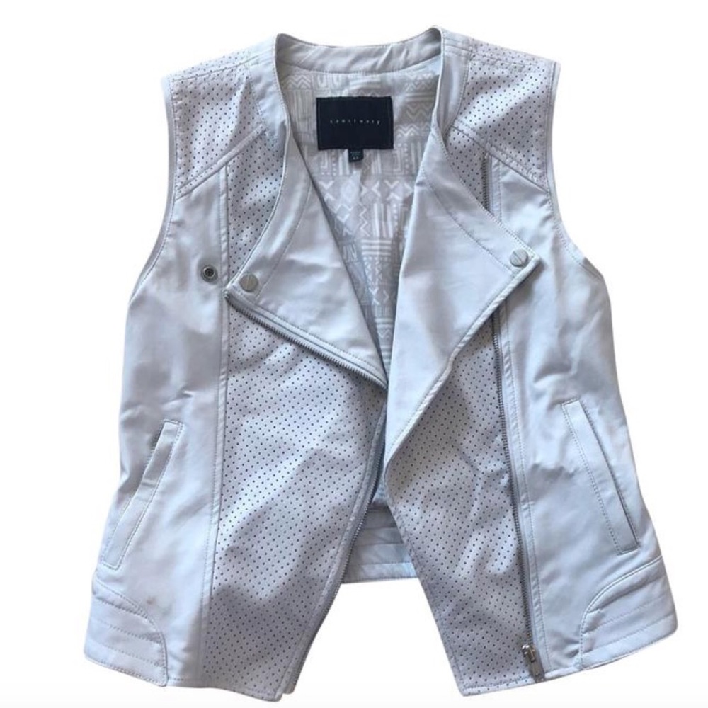 Sanctuary White Leather Vest